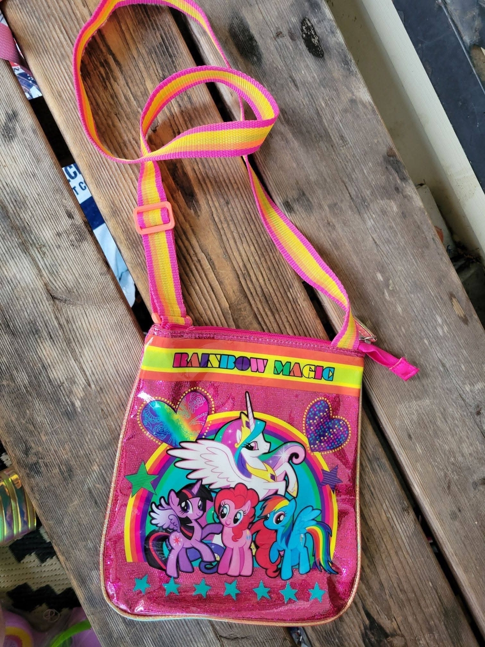 HASBRO MY LITTLE PONY GEN 4 "Rainbow Magic" Girls Crossbody Bag Sparkle Bag 2014